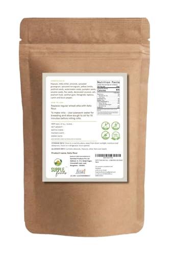 SUPPLE foods SUPPLE foods Keto Flour - Healthy Low Carb Flour, Low Gi, High Protein, Gluten Free / Wheat Free Keto Atta - 900g (Use Keto Aata To Make Rotis, Keto Bread)