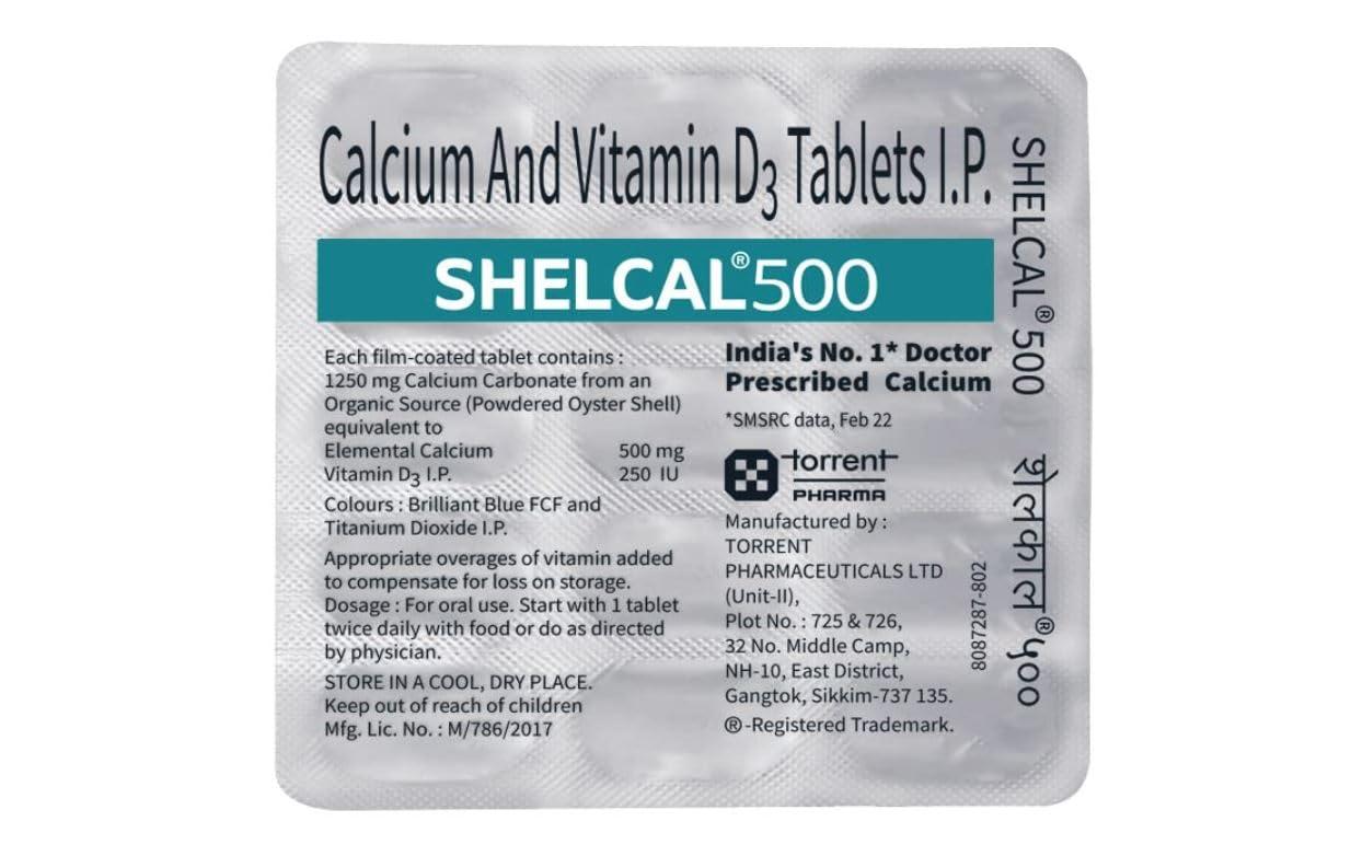 Shelcal Shelcal-500 - Strip of 15 Tablets