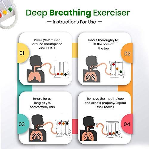 FireFactory Deep Breathing Exerciser, spirometer for lungs, spirometers, lungs exercise
