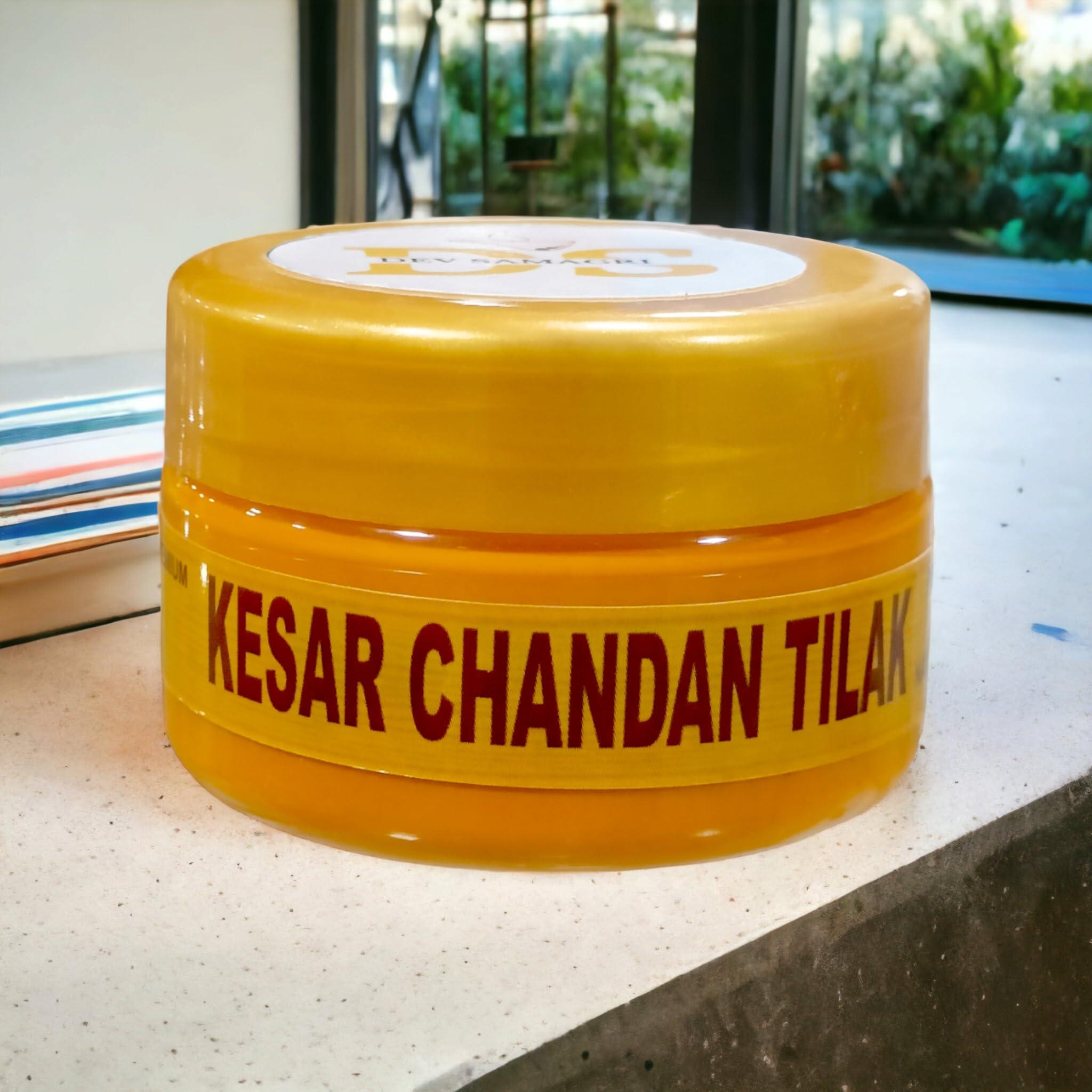 DEV SAMAGRI DEV SAMAGRI Natural Liquid Kesar Chandan Tilak/Pure Kesar Asthagandh Chandan Tilak (50g)