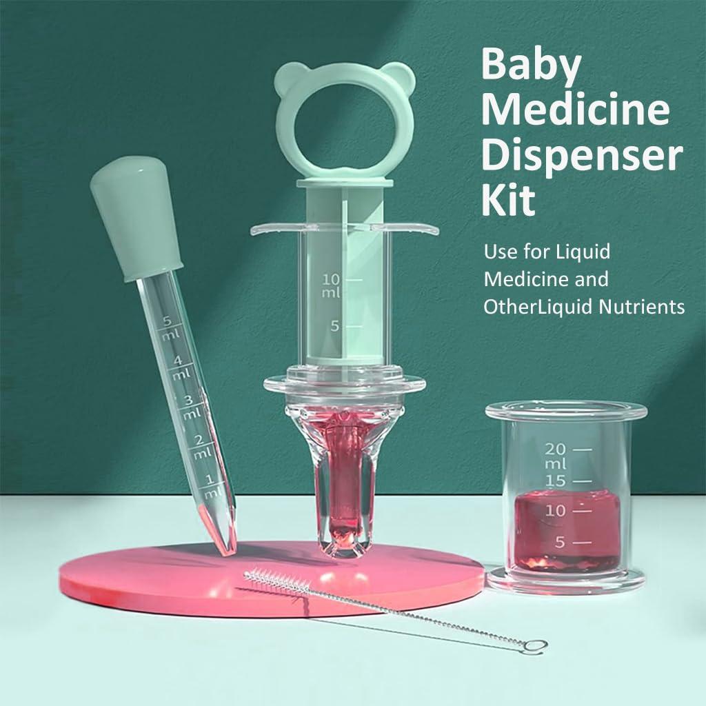 SNOWIE SOFT SNOWIE SOFT 4Pcs Dropper for Baby Medicine Syringe Medicine Pacifier Baby Medicine Dispenser Kit, Food Grade Oral Feeding Syringe and Dropper Set Feeder Dispenser for Infant for Medicine Water Juice