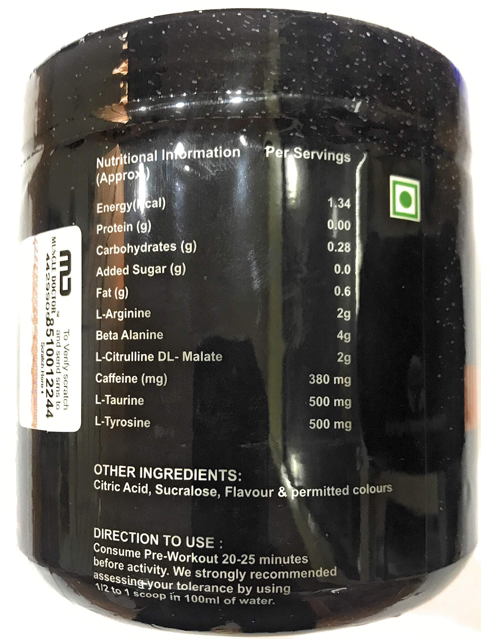 MD MUSCLE DOCTOR MD MUSCLE DOCTOR Pre Workout 300 Grams -60 Serving Lemon New Packing Powder