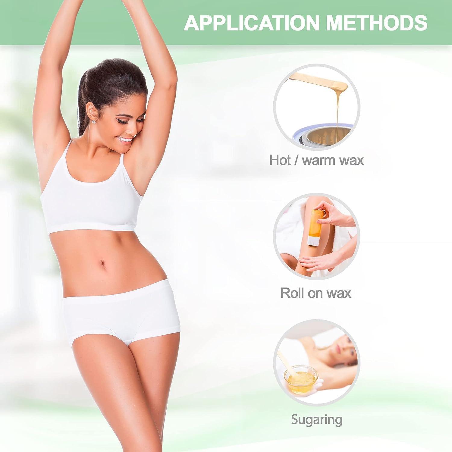 Generic Plain Waxing Strips - Without Wax For Leg-Women - Beige, 210 Gram pack of 112 strip