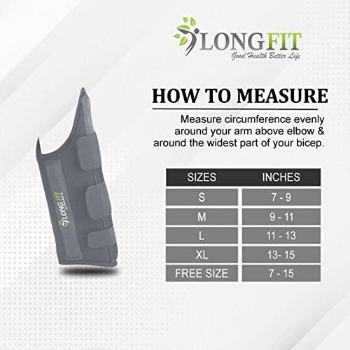 Longfit Longfit Humeral Brace Arm Support Humerus Fracture Brace for Men, Women & Adults (XL, Black)