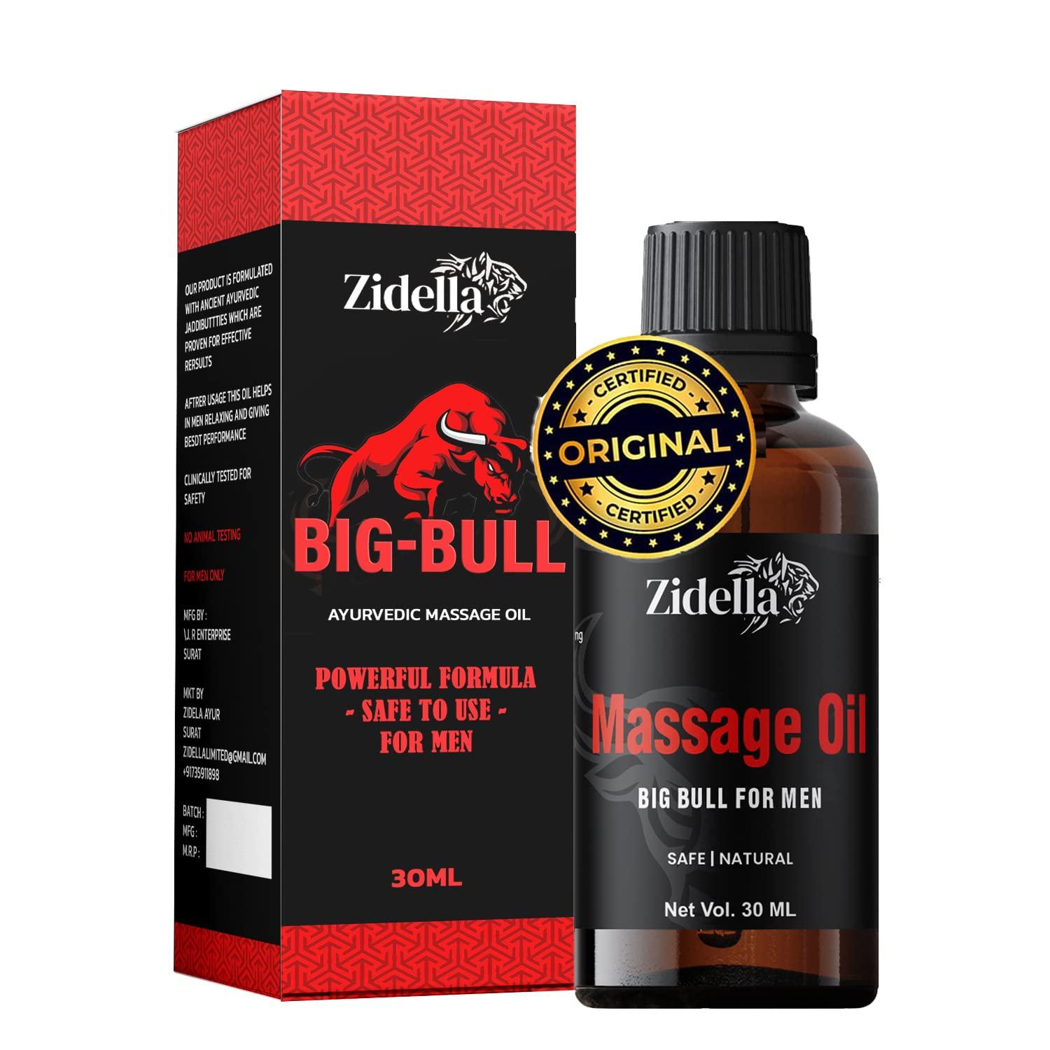 Zidella Zidella Bigbull Pure Ayurvedic Massage Oil For Men - 30ml