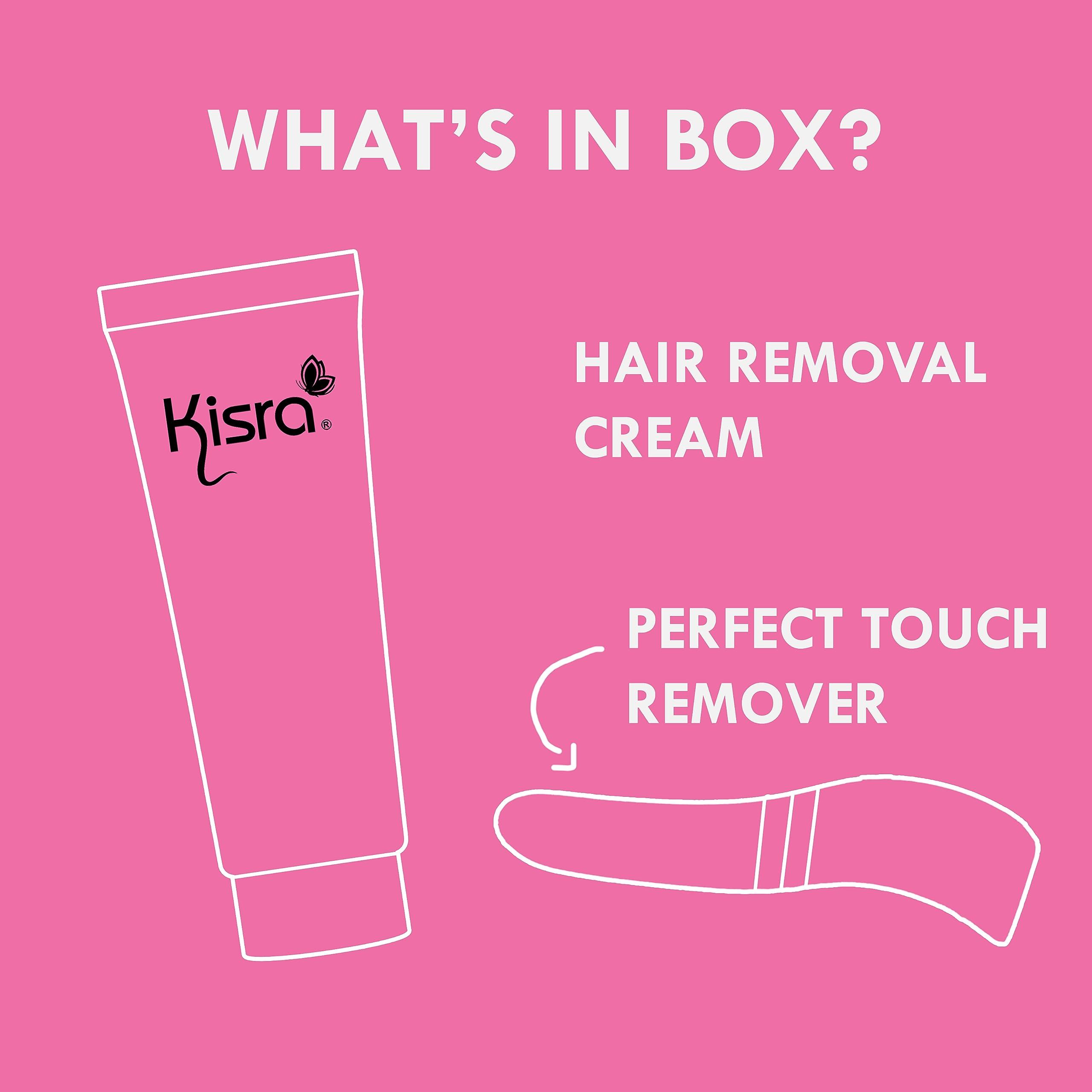 Kisra Kisra Veeze Hair Removal Cream with No Ammonia Smell, All Skin Types| Men & Women Ideal for Bikini Line, Underarms, Intimate Areas, Legs & Arms | 3X Longer Lasting Smoothness* | (2 X 50gm)