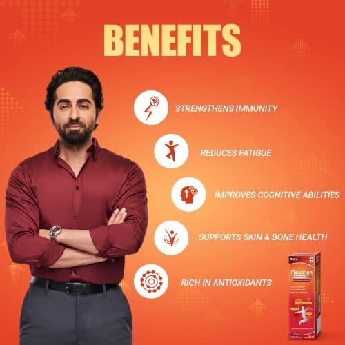 Cipla Cipla Maxirich Multivitamin Syrup | Boosts Immunity | Powerhouse of Vitamins & Minerals | 200 ml (Pack of 1)