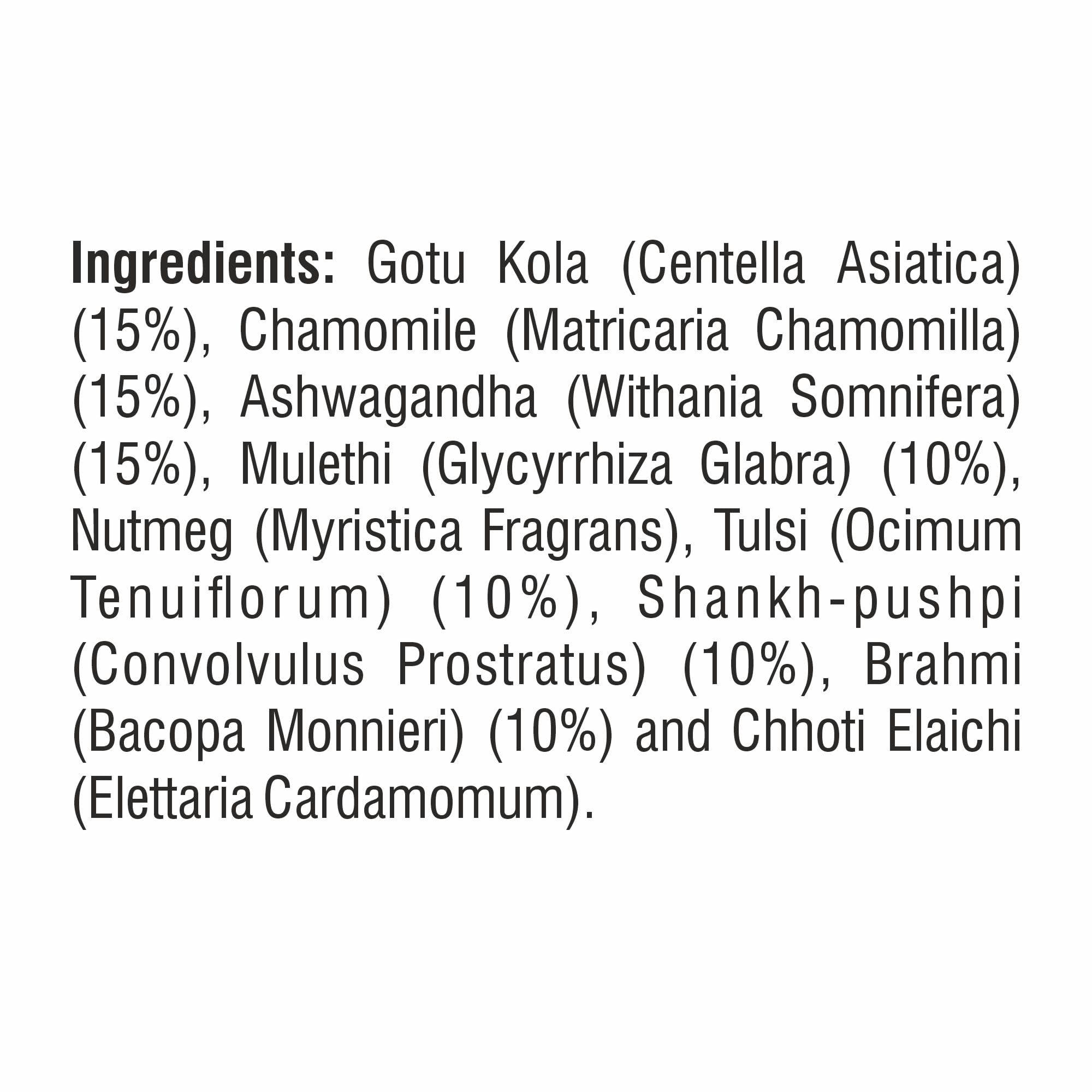 HOUSE OF VEDA House of Veda Calming Infusion - 25 Infusion Bags | Soothing Blend with Mulethi, Gotu Kola, Nutmeg, Cardamom, Chamomile, Tulsi, Shankhpushpi, Ashwagandha, and Brahmi