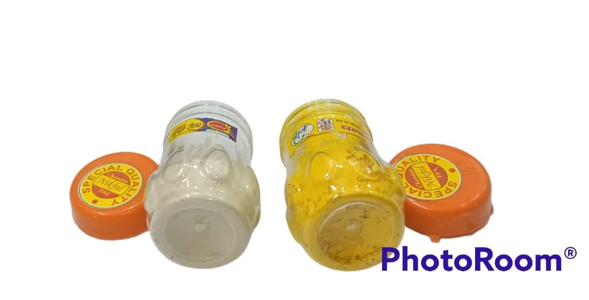 uyu Asta Gandham Tika | Chandan Tilak | Puja, Hwan, Tilak (20+20 grm, Yellow & White)