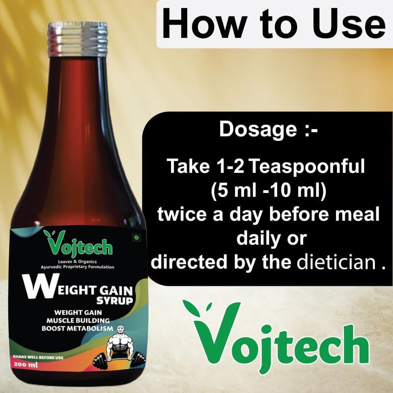 inlazer Weight Gain Ayurvedic Syrup |Weight Gain Syrup Build More Muscle Size And Strength, Provides The Power|Power Up Your Weight Gain Journey