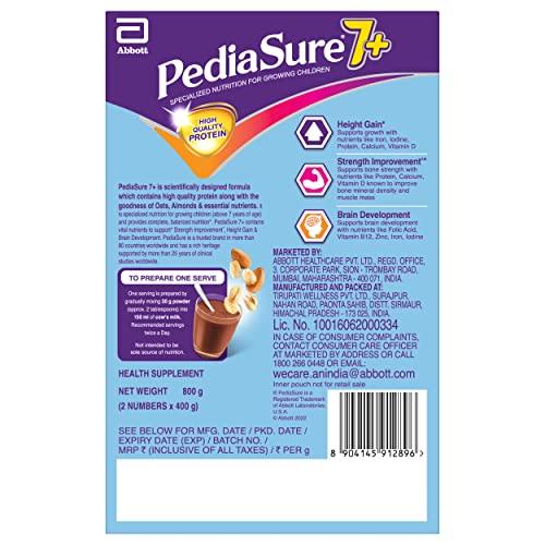 Pediasure Pediasure 7+ Specialized Nutrition Drink Powder for Growing Children Chocolate Flavour 800 gm