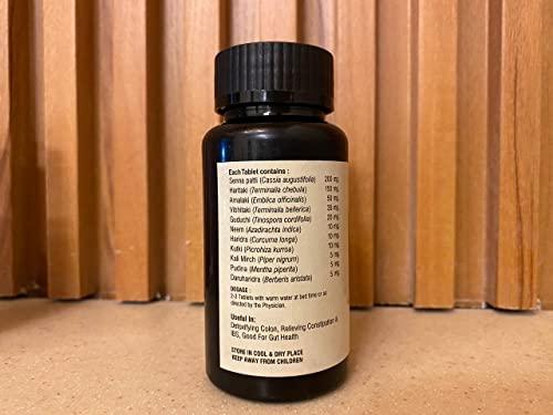 DAKSHITH AYURVEDA DETOX11 Liver Detox tablets, Intestine cleanse & detox tablets for Men Women Detox Ayurvedic tablets Improve Digestion