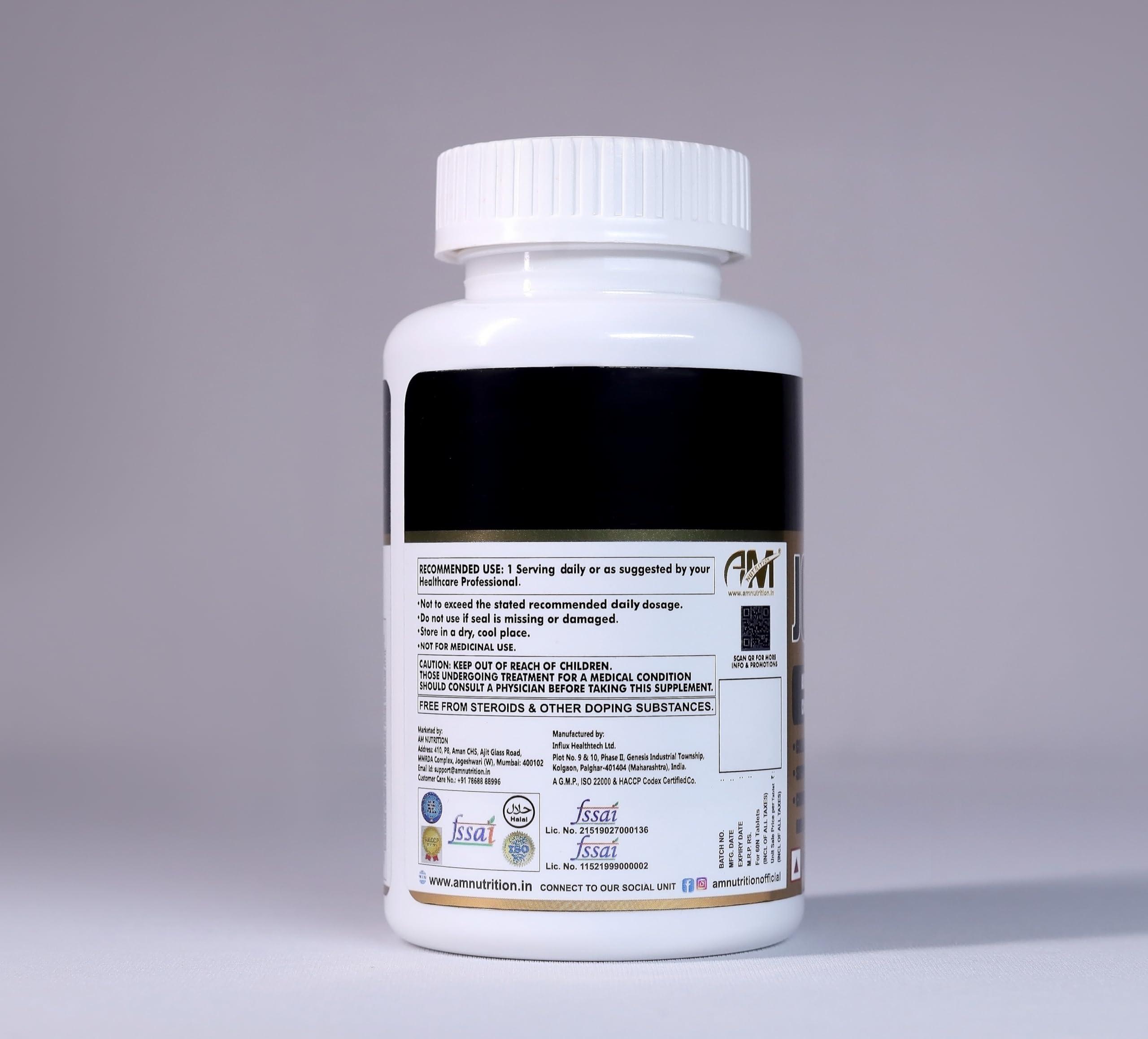 AM NUTRITION AM NUTRITION Joint Care - Advanced Formula with Glucosamine, Chondroitin, Collagen & Powerful Herbs | 60 Tablets | Supports Joint Flexibility, Bone Health, and Cartilage Elasticity | 1330mg Per Serving