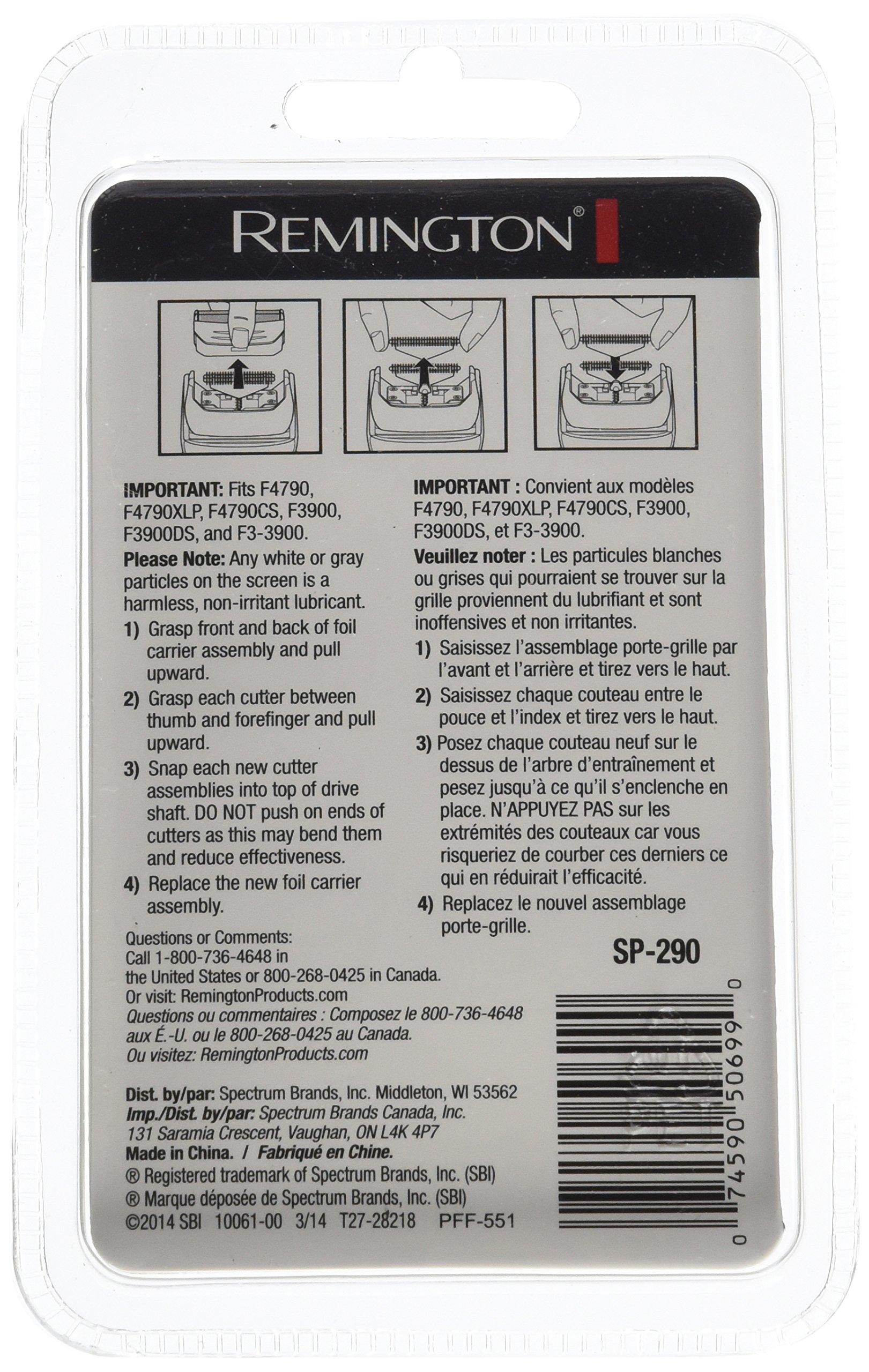 Remington Remington SP290 Replacement Screen and Blades for Series 4 Foil Shavers, Black