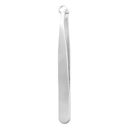 HEALLILY HEALLILY Nose Hair Trimmer Round Tip Precision Nose Hair Tweezers Clip Stainless Steel Eyebrow Clippers for Safely Trim Hair Nose Facial Hair Removal Tool Silver