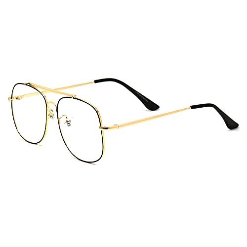 Peter Jones Peter Jones Square Medium Computer Glasses for Men Women with Zero Power Blue Light Blocking Lenses (SIZE MEDIUM) AG231