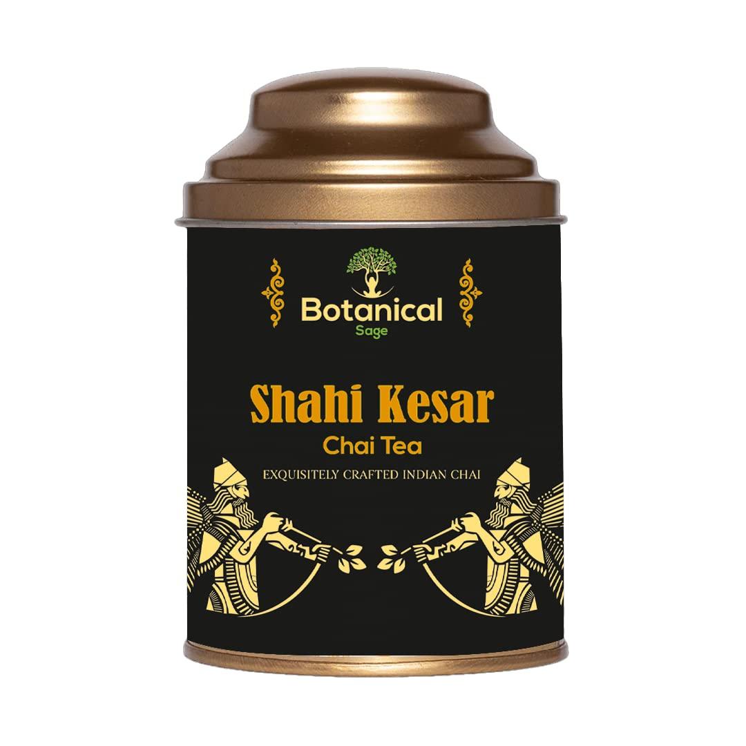 Botanical Sage Shahi Kesar Chai Tea 200g | Premium Chai Tea With Kesar | Selected | Luxury Tea