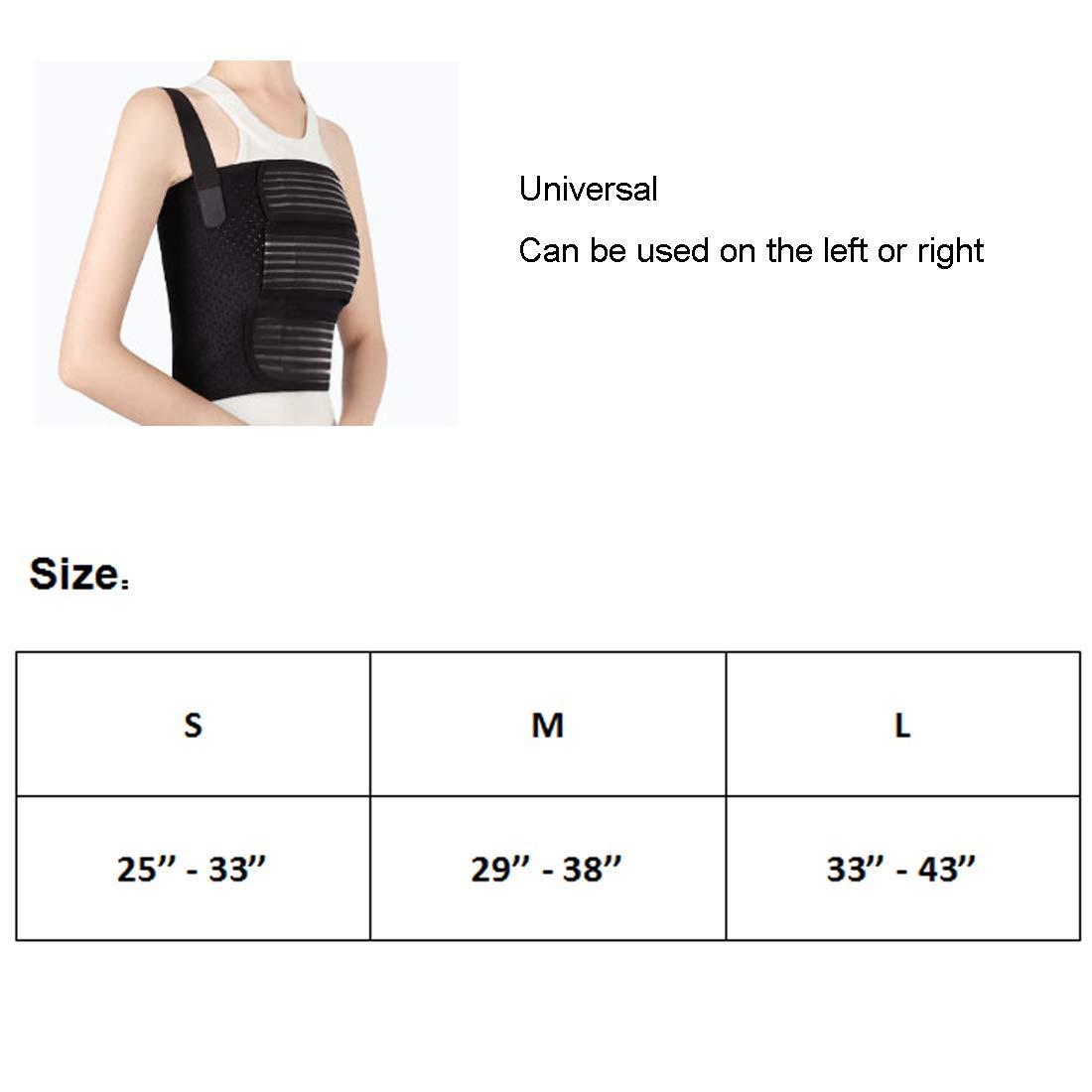 Solmyr Solmyr Rib Brace Broken Rib Belt, Rib Support Brace for Men and Women, Breathable Chest Wrap Belt for Sore or Bruised Ribs Support, Sternum Injuries, Dislocated Ribs Protection, Pulled Muscle Pain