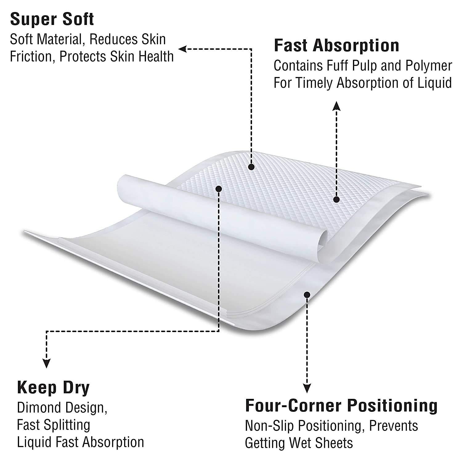 TAN45 TAN45 Disposable Underpads 60 x 90 cm (10-Pics) Incontinence Pads, Bed Covers, Puppy Training, Molly sheet | Thick, Super Absorbent Protection for Kids, Adults, Elderly | Liquid, Urine, Accidents (1)