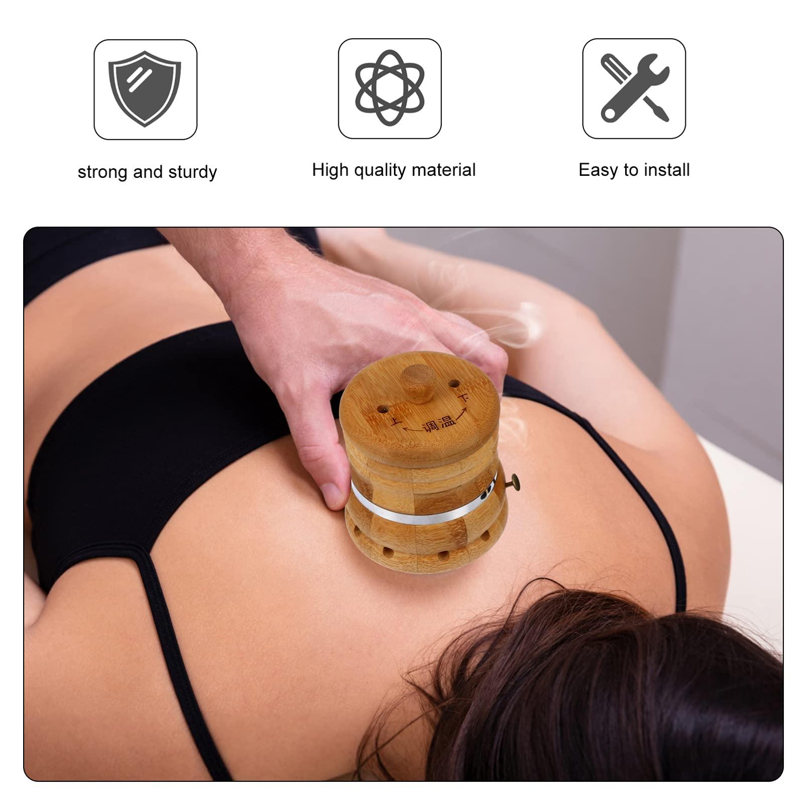 Artibetter ARTIBETTER Bamboo Moxibustion Box Moxa Burner Moxibustion Pot Healing Box Moxibustion Can Body Massager Moxibustion Instrument Menstrual Cramps Pain Relief