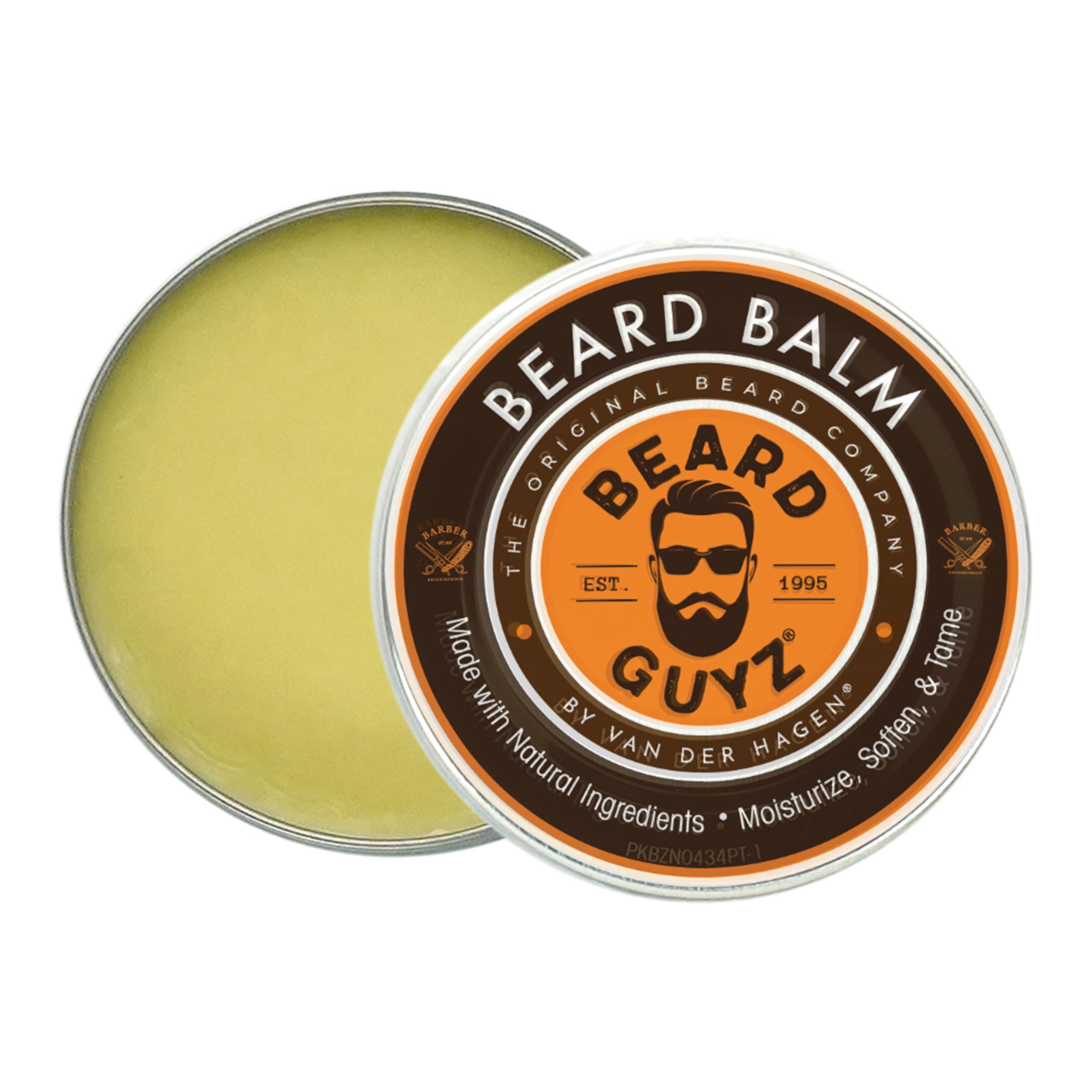 Beard Guyz Best Beard Balm Leave-in Styling Conditioner - Made with Natural Ingredients - Softening Oils & Butters For Coarse Facial Hair - Citrus Scented Mens Beard Balm / 3 oz. Beard Care by Beard Guyz