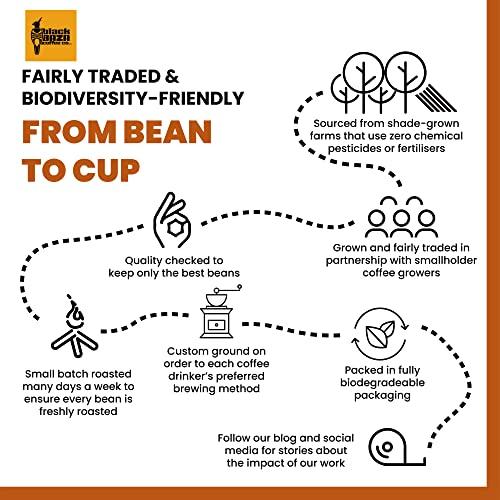 Black Baza Coffee Co. Black Baza Coffee, Specialty Arabica Sampler Pack, Freshly Roasted, Organic (Whole Beans, 4 x 100 grams)