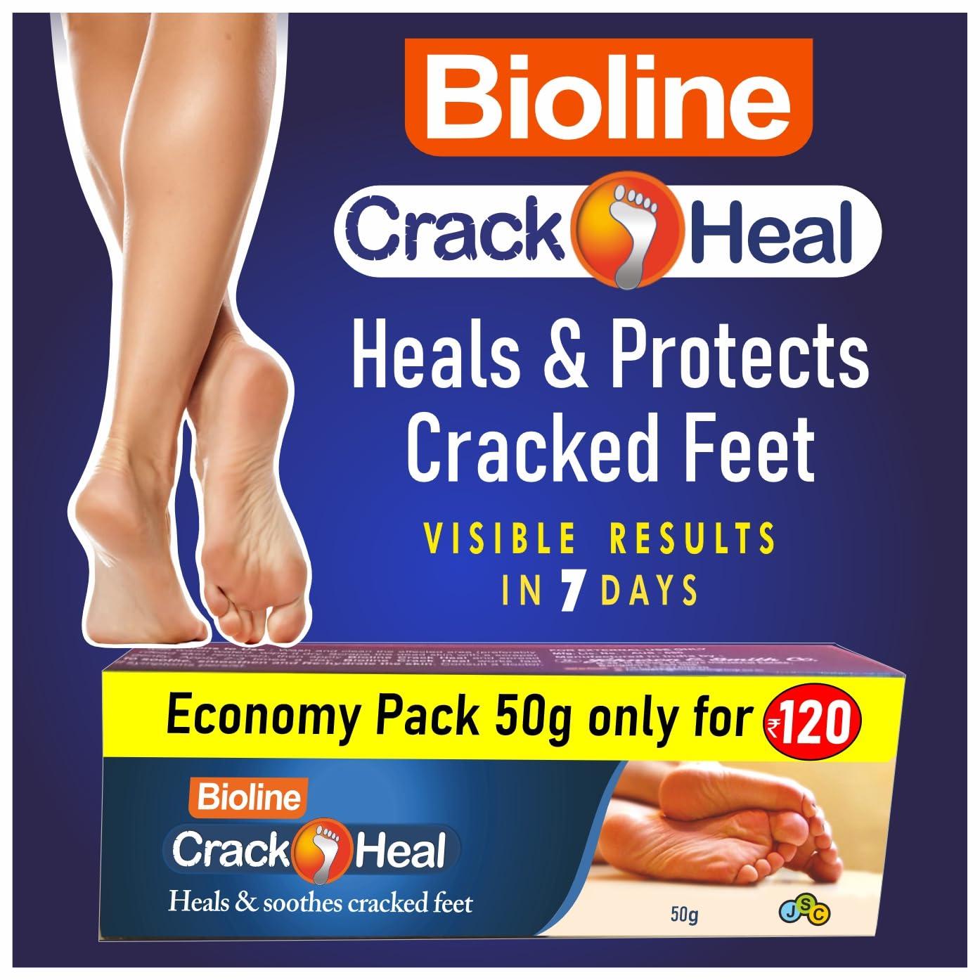 BIOLINE BIOLINE Crack Heal Foot Cream For Dry Skin & Cracked Heels - 50 g Each (Pack of 6)