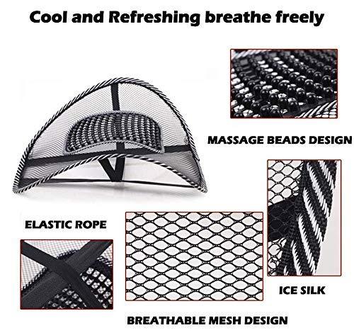 NOBILEA NOBILEA Ventilation Back Rest with Lumbar Support Mesh Cushion Pad, Universal Back Lumbar Support Chairs for Office Chair, Home, Car, Seat to Relieve Pain