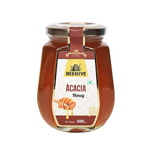 BEEHIVE Beehive Acacia Honey | 100% Pure & Natural | Energy Booster | Mild Honey Raw and Unprocessed Honey | 500 g