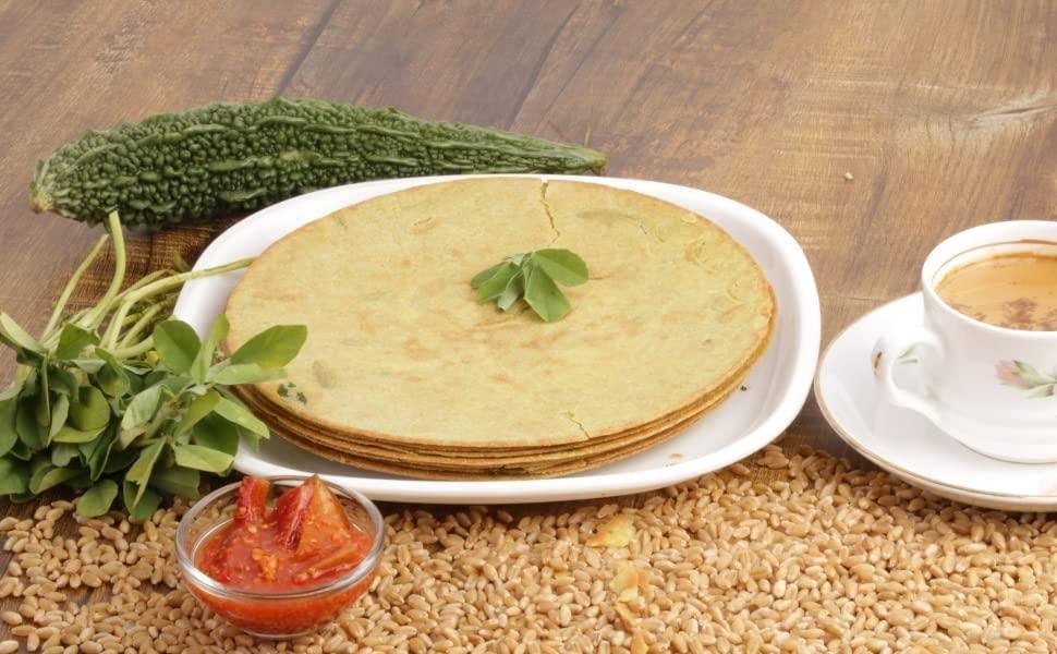 Pm3 Pm3 Khakhra (4 pkt *200g=800g) Combo pack Methi, Masala, Jeera & Plain | Gujrati Indian Snacks | Healthy | 100% Natural Ingredient | Diet Friendly ! world best khakhra