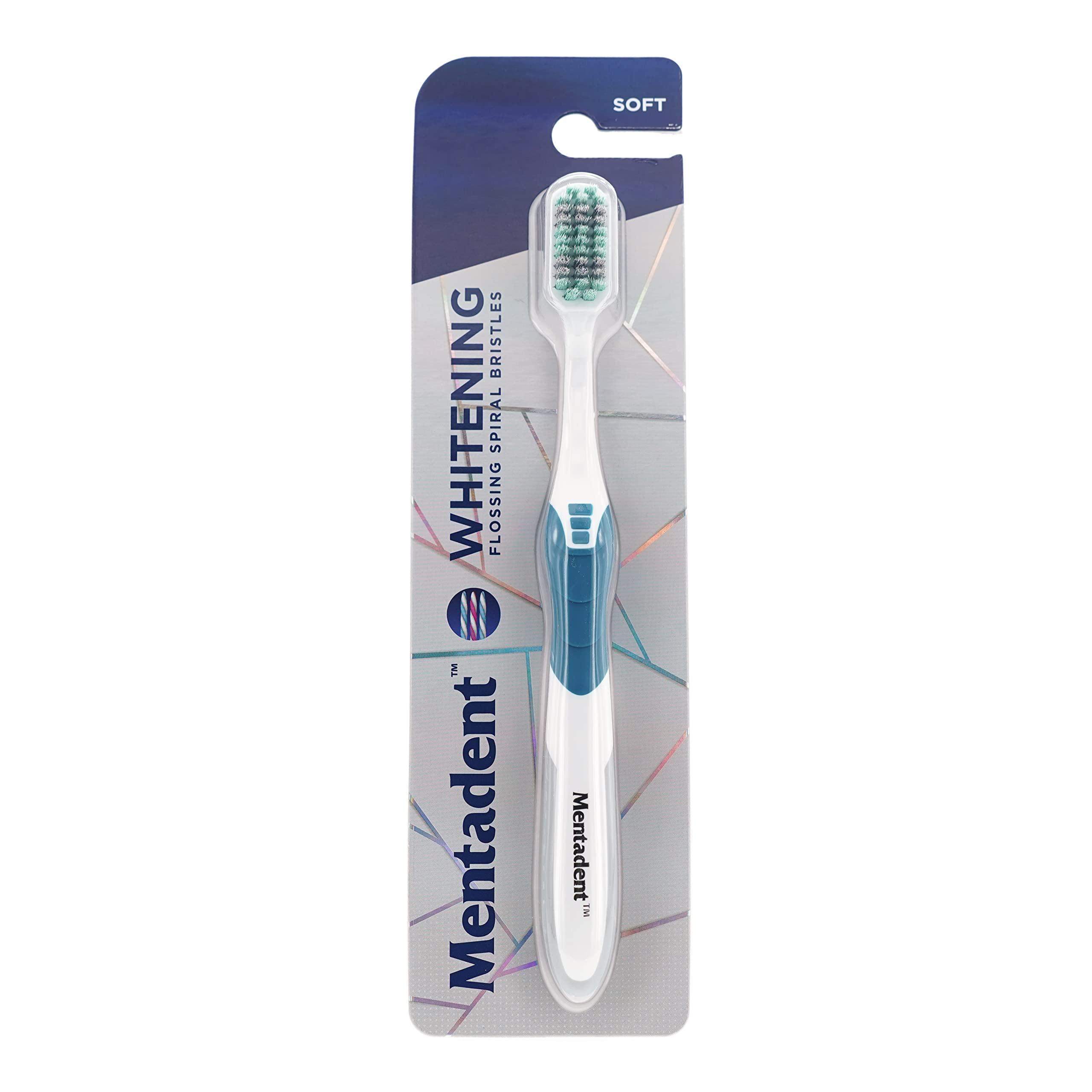 GuruNanda GuruNanda Mentadent Toothbrush Soft Toothbrush for Kids & Adults, Tooth Brush for Teeth Whitening, Travel Toothbrushes, Soft Bristles for Your Sensitive Gums, Multicolor (20-22-001-08108-24)