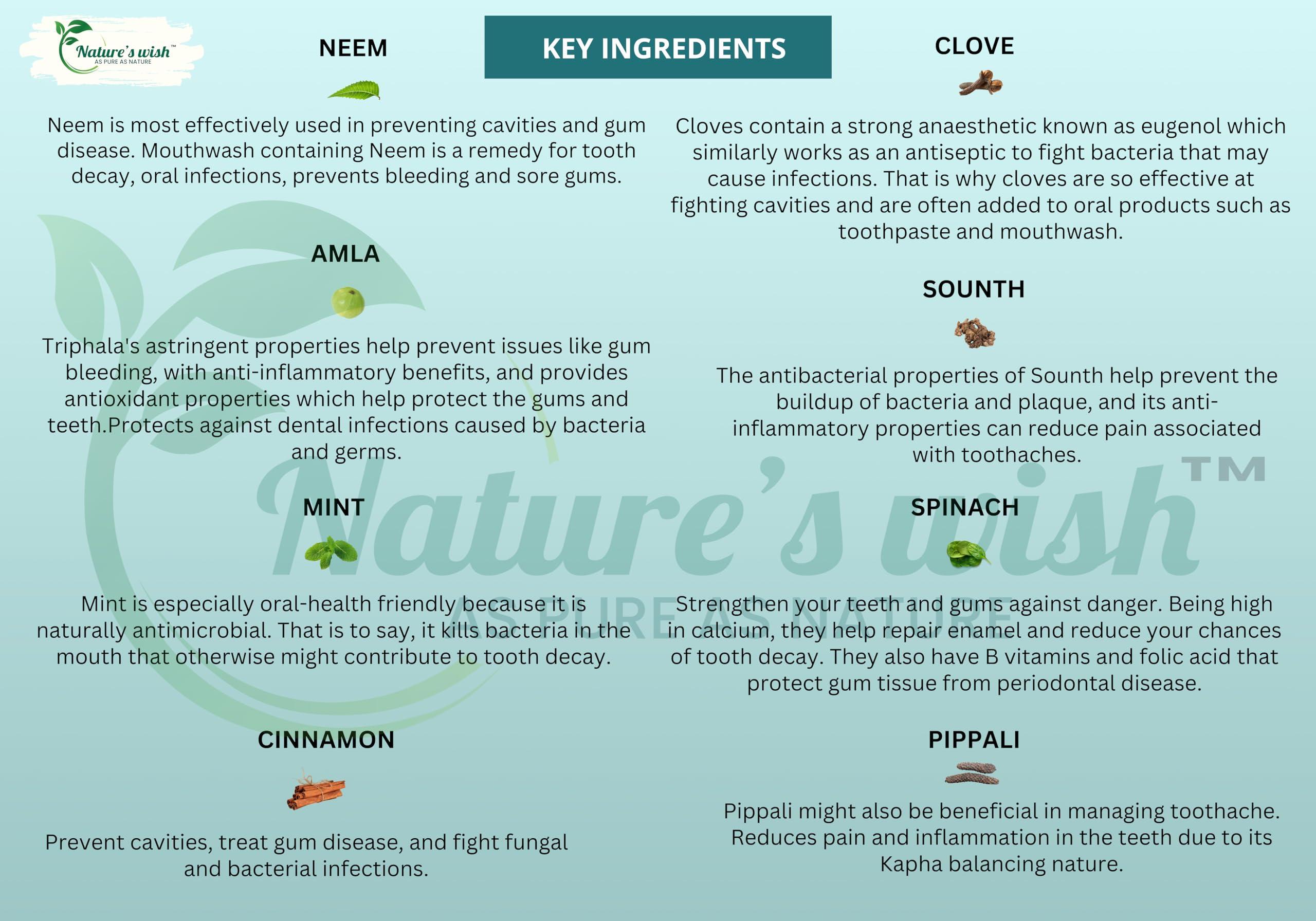 Nature\'s wish Nature\'s wish Herbal Toothpaste (Fluoride, SLS, SLES & Paraben Free)