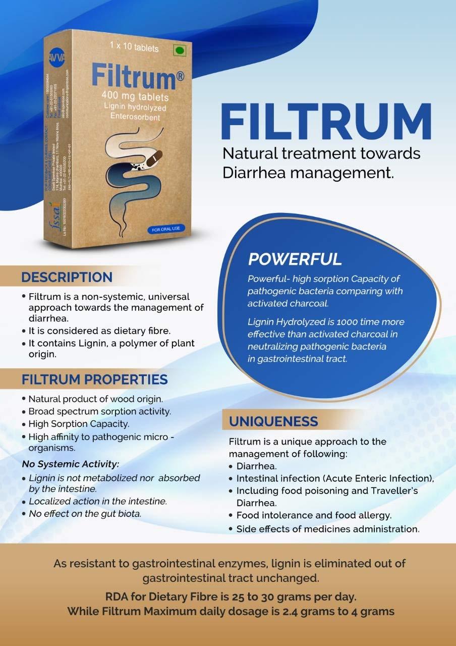 Filtrum Filtrum Swayamacare Pvt Ltd 400 mg Lignin Hydrolysed, 10 Tablets