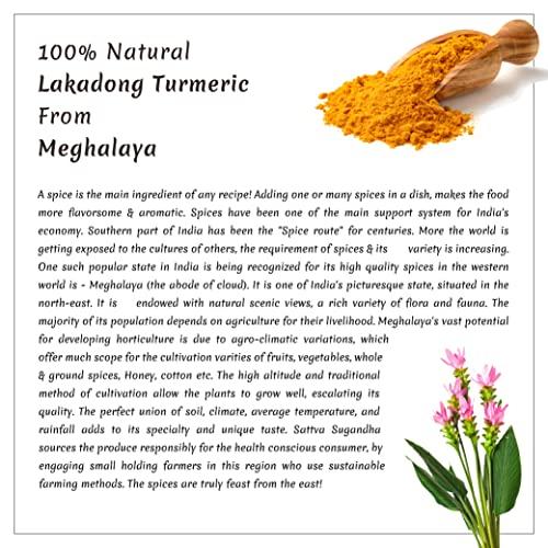 Sattva Sugandha Sattva Sugandha Lakadong Turmeric Powder Haldi Powder High Curcumin 8 - 9 percent from Lakadong Meghalaya (1kg)