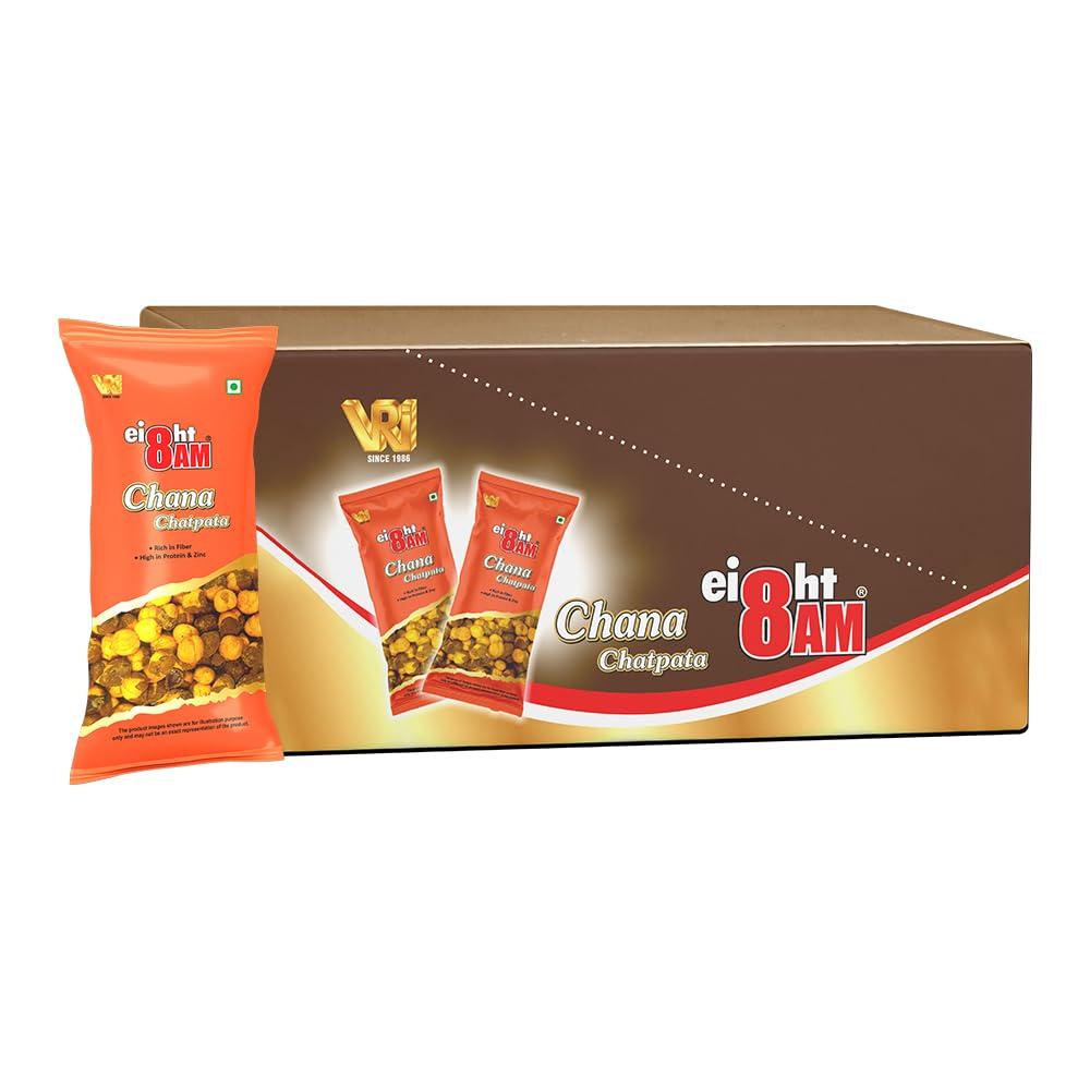8 AM 8 AM Spicy and Flavorful Chana Chatpata | Perfect for Anytime Snack | Namkeen | Pack of 20