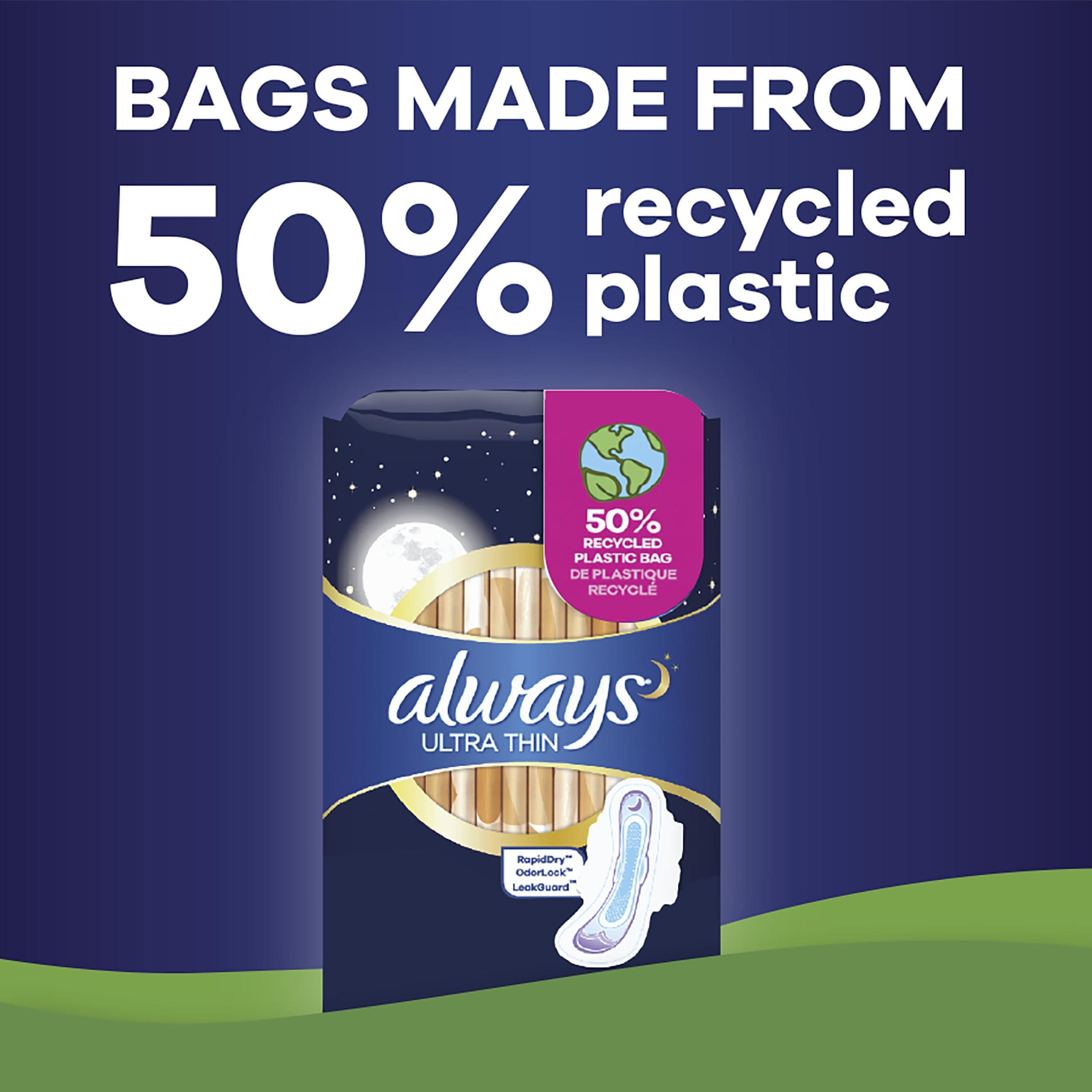 Always Always Ultra Thin Extra Heavy Overnight Pads, 24 Count