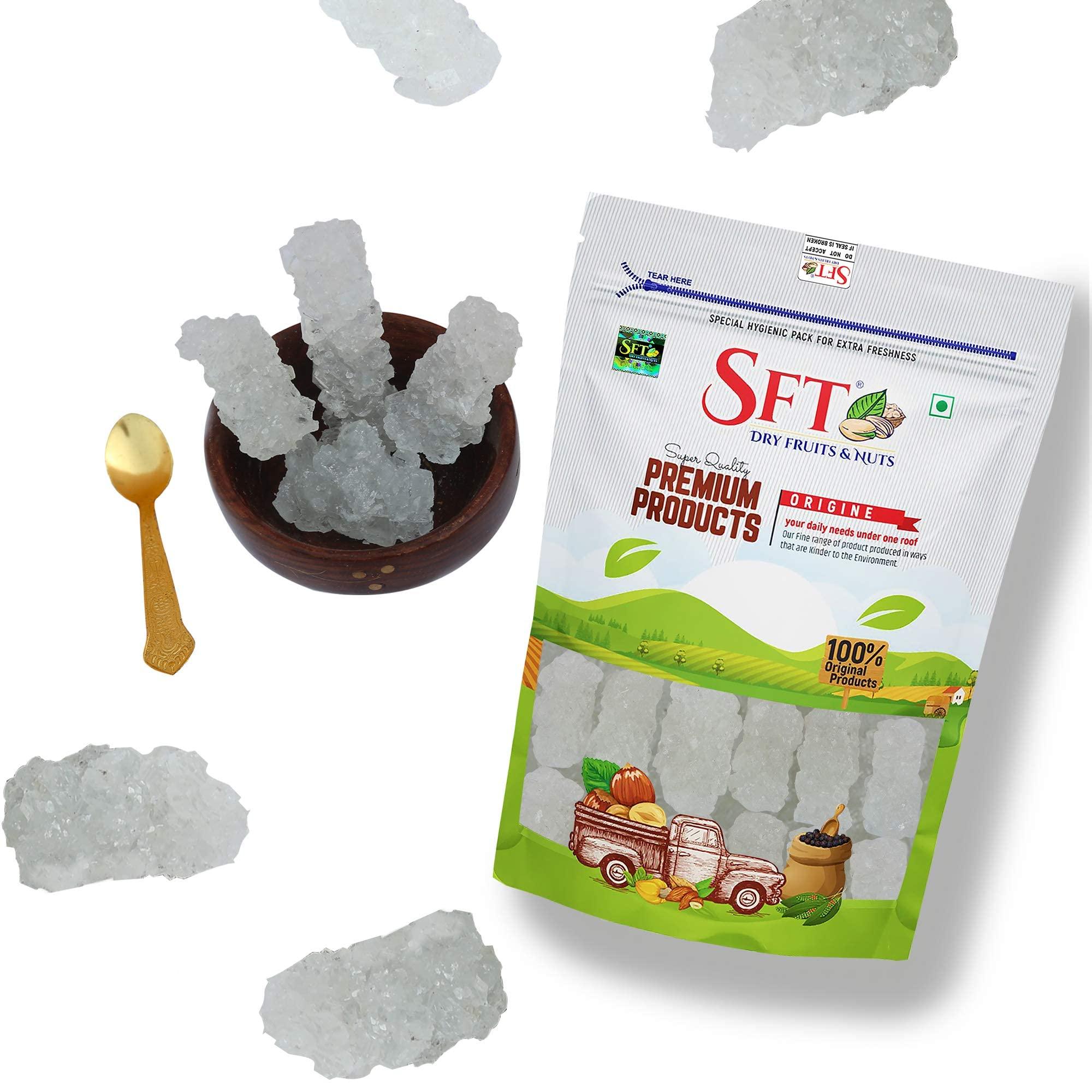 SFT SFT Mishri Dhaga, Sugar Thread (Dhaga Mishri) Candy Thread 1 Kg & SFT Sugar Diamond Fresh (Mishri Dana) Sugar Crystals Small 1 Kg