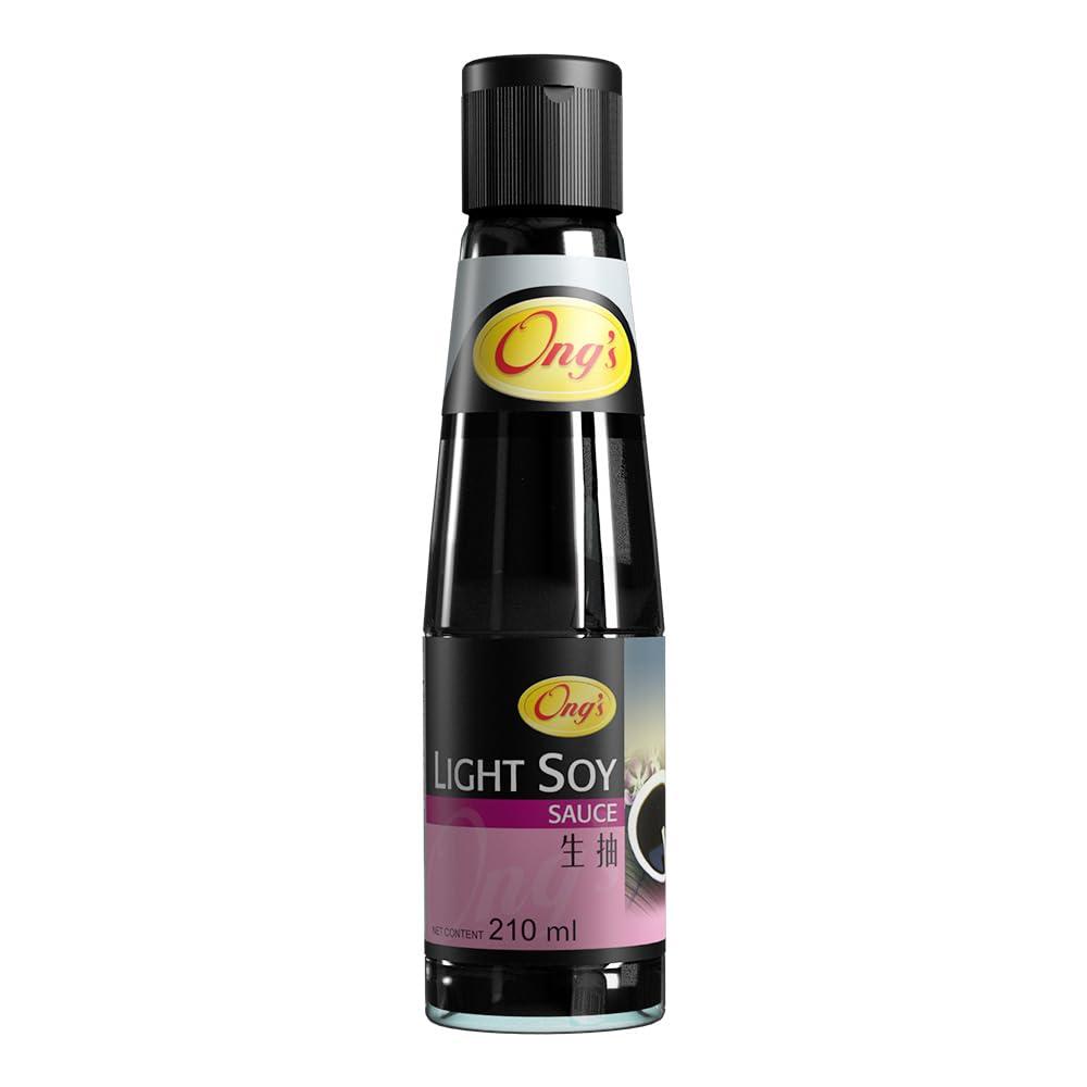 ONG\'S ONG\'S Dark Soya Sauce| Light Soy Sauce | Teriyaki Sauce (210 ml each) | combo pack of 3 | product of Singapore |