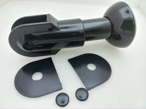 Generic Generic Toilet Partition Leg, Black, T Shape, Nylon, 2 Pcs, Medium (17.5 cm height, 1.2 thickness), Modern, Toilet Partitions