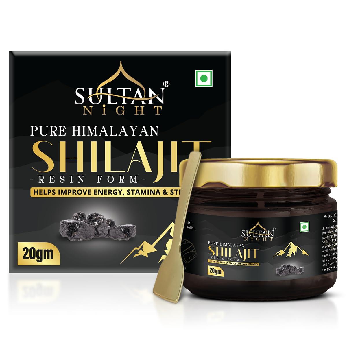Sultan Night Sultan Night Himalayan Shilajit/Shilajeet Resin Helps Improve Strength | Immunity | Metabolism | Stamina | Energy and Help Boost Energy Levels Naturally (20g)