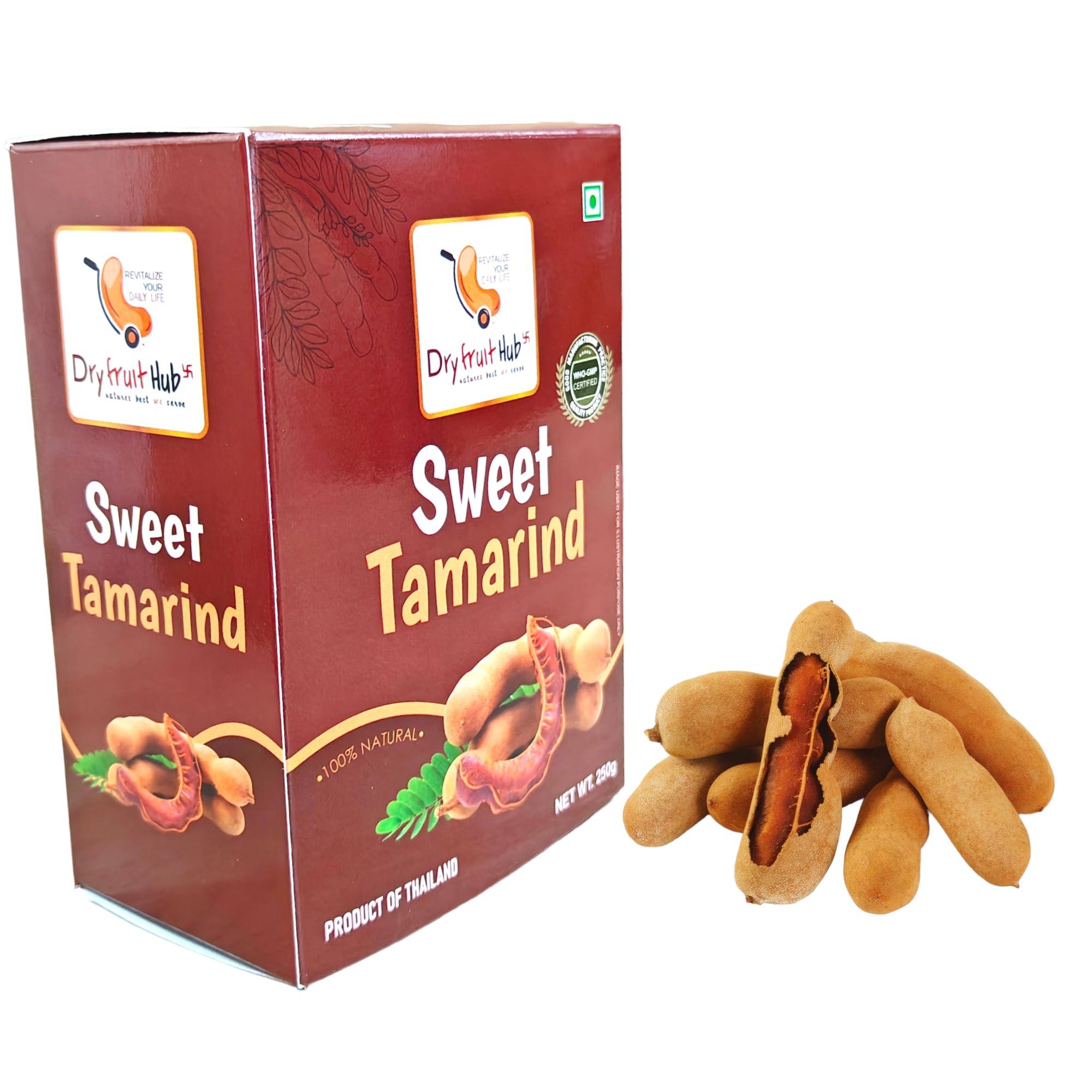 Dry Fruit Hub Dry Fruit Hub Sweet Tamarind 500gm, Sweet Imli Thailand Sweet Tamarind, Meethi Imli,Dried Tamarind