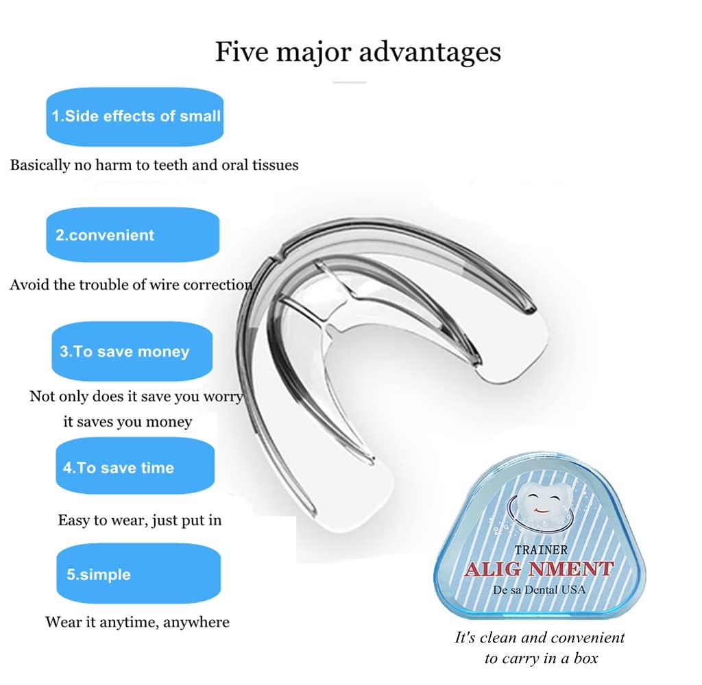 Sichumaria 2 Pcs Teeth Aligners for Straightening Teeth, Mouth Guard for Teeth Grinding, Brace Teeth Straight,Teeth Guard for Night Grinding,Dental Guard for Teeth Alignment Brace,Bruxism Night GuardSoft+Hard