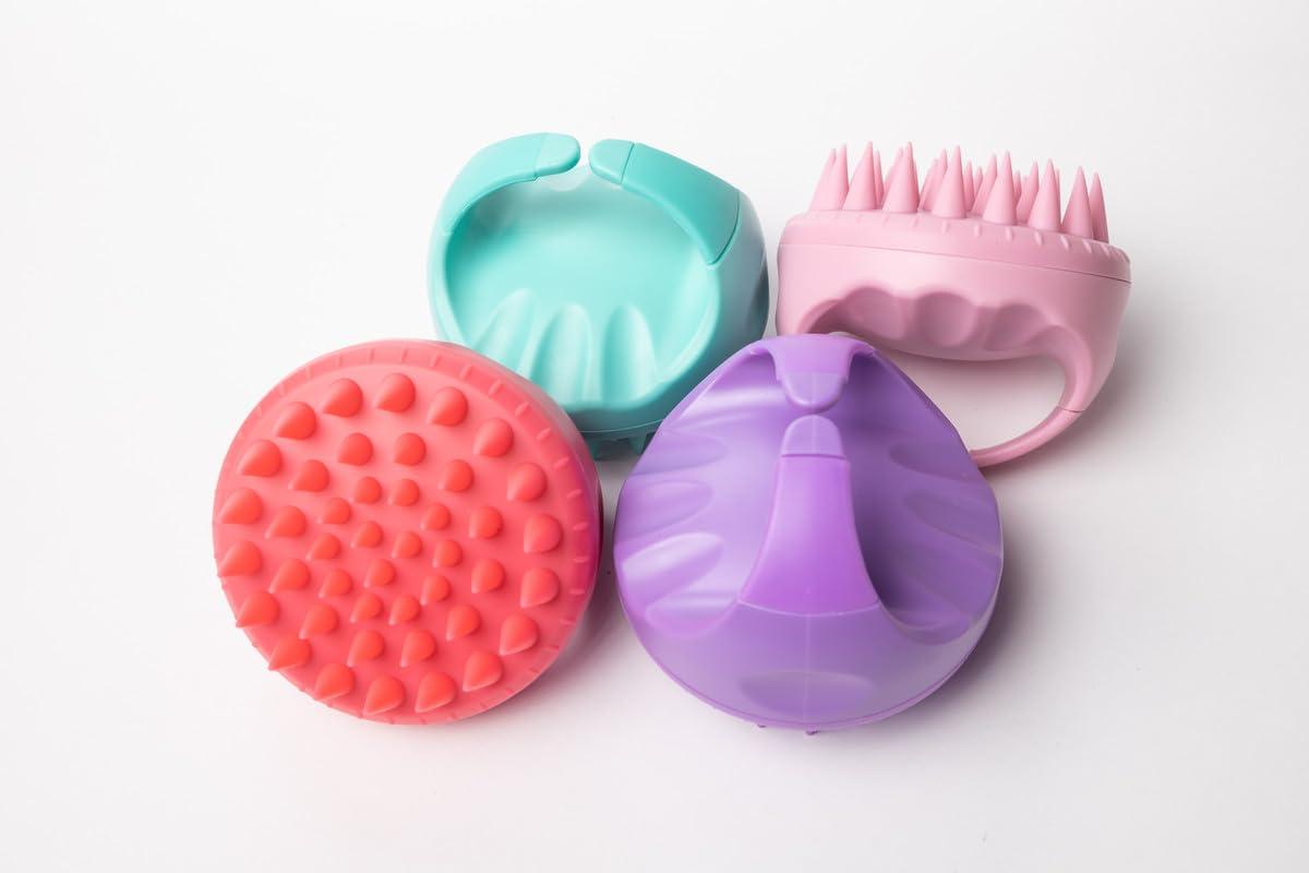 Beutifly Beutifly Hair Accessories | air Scalp Manual Massager Shampoo Brush with Soft Silicone Bristles for Anti Dandruff, Exfoliating Care (Purple)