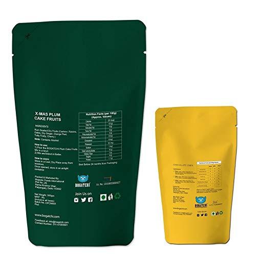 BOGATCHI BOGATCHI Plum Cake Mix - Pre-Soaked Dry Fruits Tutty Fruity, Cashews, Raisins, Dates, Dry Ginger, Orange Peel, Cherry , 300g + Dark Chocolate Chips, 50g