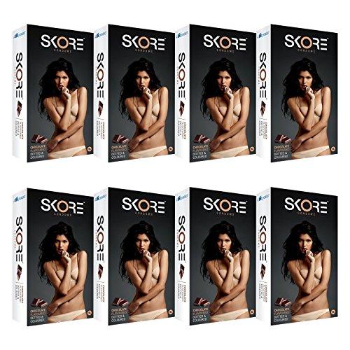 Skore Skore Chocolate Condom (Set of 8, 80S)