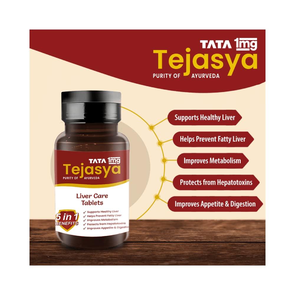 TATA 1mg Tata 1mg Tejasya Liver Care Tablets Helps In Improving Digestion And Appetite For Unisex (Pack Of 1)