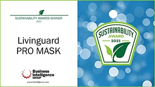 Livinguard Livinguard Pro 100% Cotton 3 Layers Washable & Reusable Cloth Face Mask With Anti Microbial Properties for Unisex (Pack of 1, Bombay Blue, Without Valve, Medium)