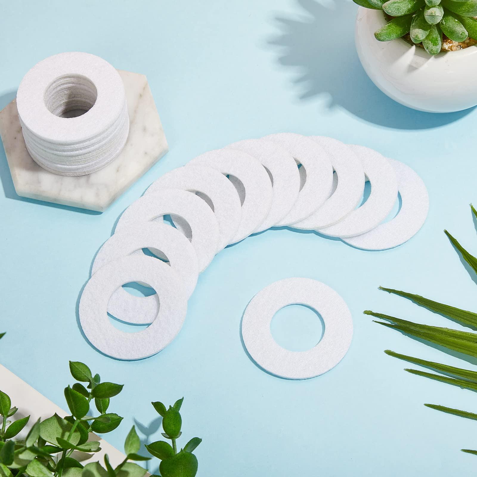 Maitys Mini Diffuser Refill Pads Microfiber Absorbing Pads Circle Essential Aromatherapy Pads Round Refill Aroma Pad for Oil Fan Humidifier Filter Diffusers Spa Room Home Car (48)