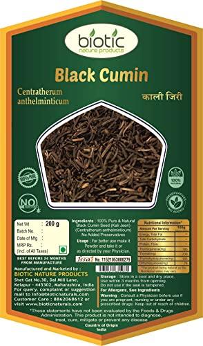 Biotic Biotic Natural Kala Jeera - Kaali Jeeri - Kali Jeeri - Black Jeera - Black Cumin Seeds - Kali Jiri - 200gm