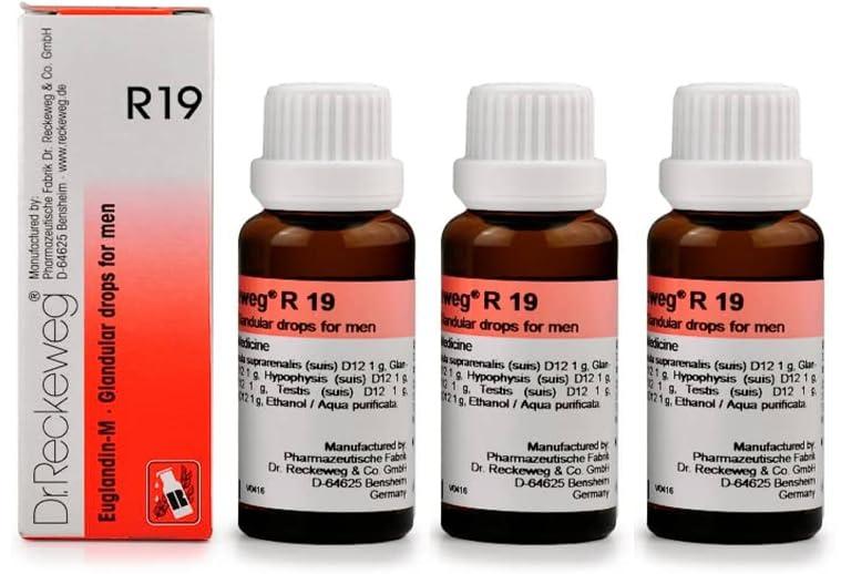 JESICA Dr. Reckeweg R19 Glandular Drops for Men -22 ml (Pack of 3)